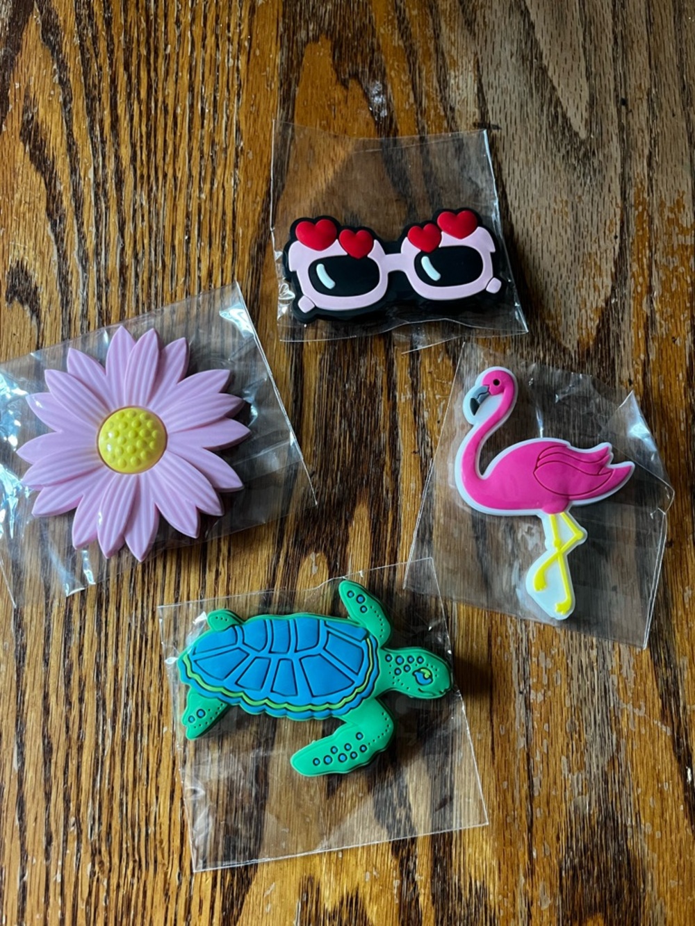 Bag Charm Accessories Flamingo Pink Flower Blue Turtle Heart Sunglasses for Bogg